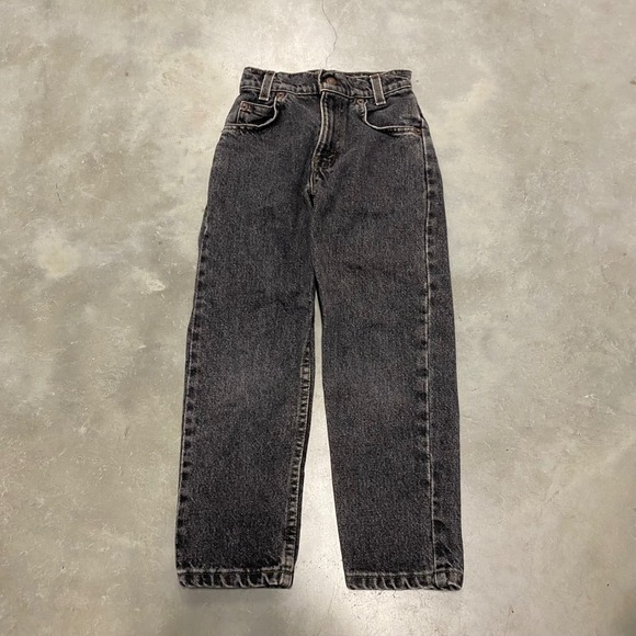 Levi's Other - Kids Levis orange tab 550 Jeans Black Wash Size 7 Relaxed Fit Denim